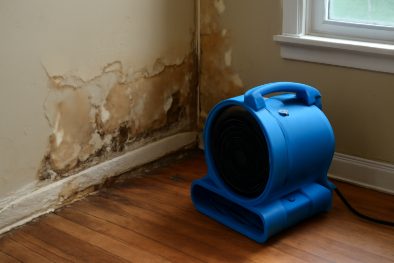 High-Velocity Air Mover Drying